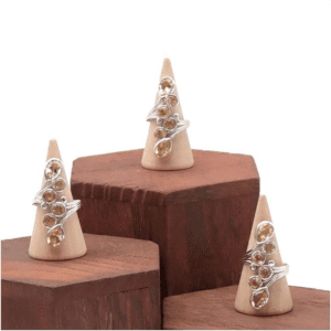 Les senteurs de Sarah Bague en argent Citrine naturelle facettée