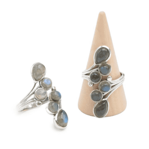 Les senteurs de Sarah Bague en argent Labradorite