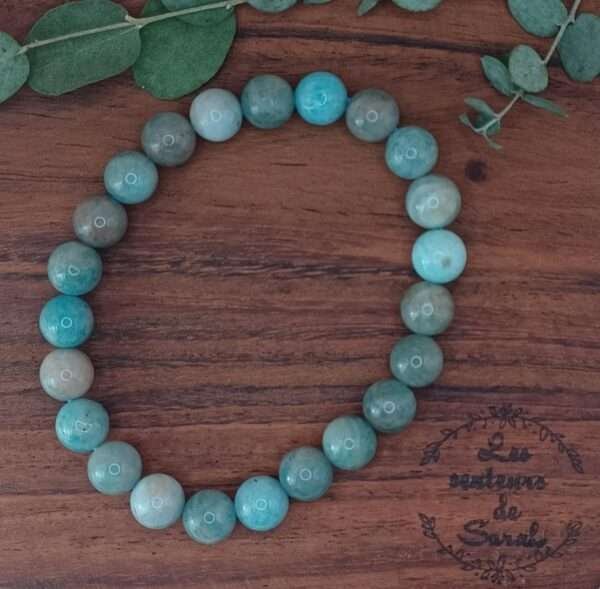 Bracelets Boules Amazonite AB
