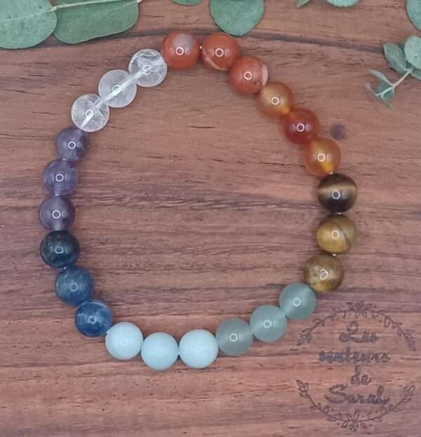Bracelet Boules 7 Chakras AB