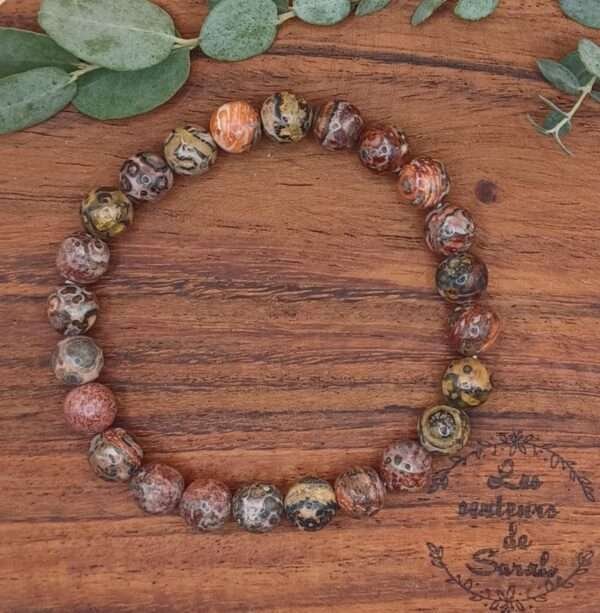 Bracelet Boule Jaspe Léopard AB