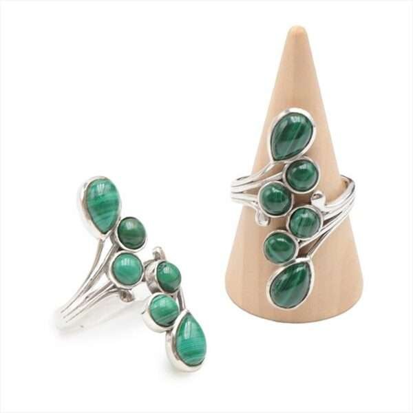 Bague en argent Malachite