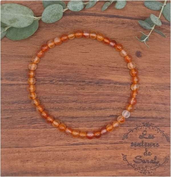 Bracelet en pierre Cornaline A