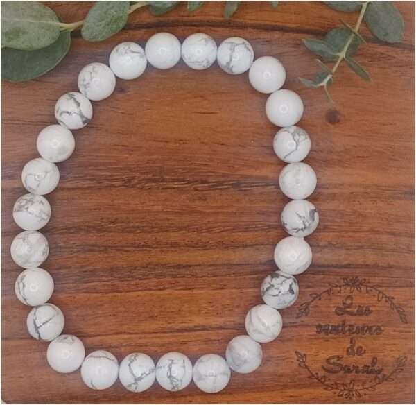 Bracelet Howlite blanche A
