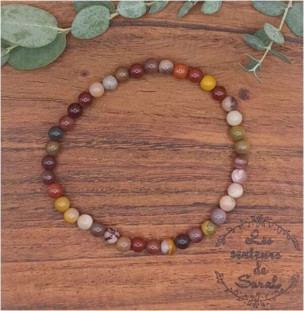 Bracelet en pierre Jaspe Mokaïte A