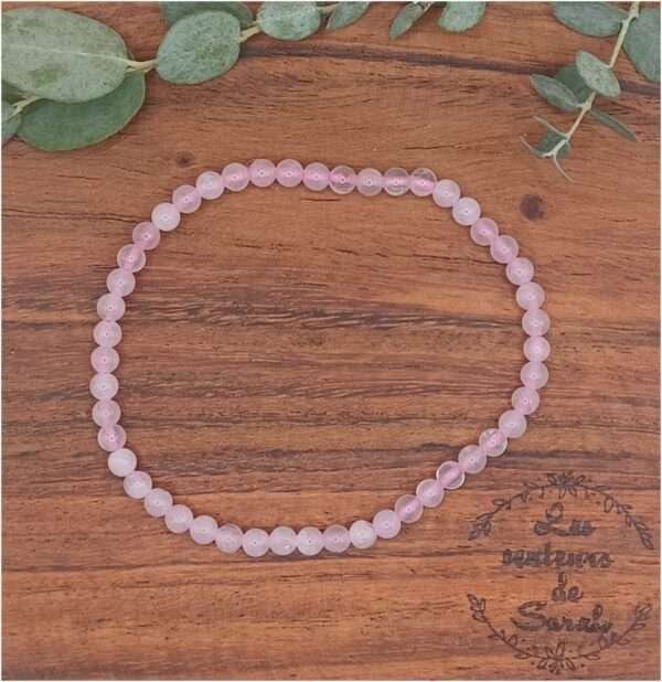 Bracelet en pierre Quartz rose A