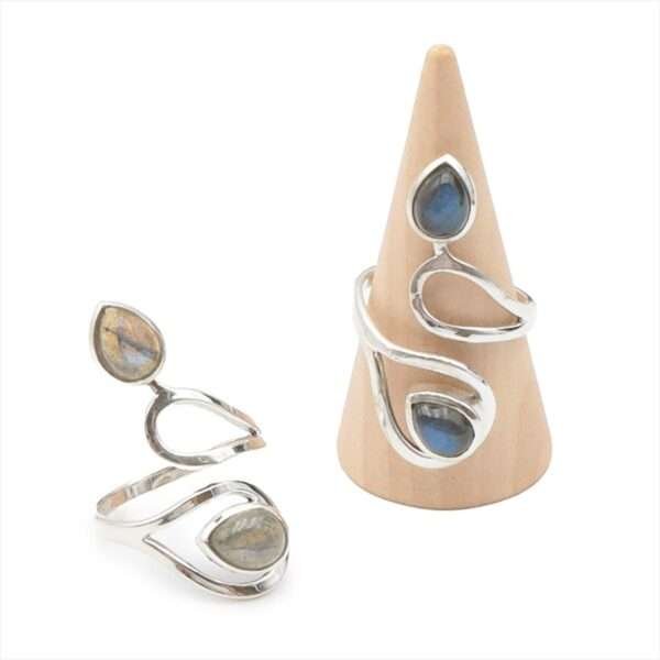 Bague en argent Labradorite MODELE 5