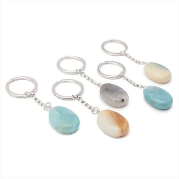 Porte Clé Amazonite multicolore du Brésil